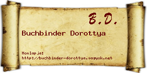 Buchbinder Dorottya névjegykártya